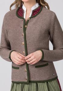 Кардиган Stockerpoint CARO, Trüffel-Moosgrün/Brown