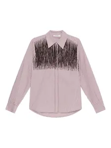 Полосатая рубашка с пайетками Maliparmi, красный