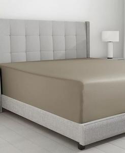 Только простыня плотностью 600 нитей — 100% хлопковый сатин, полностью эластичный, с глубокими карманами от California Design Den, бежевый