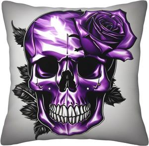 Ogniwo Подушка Ogniwo Purple Rose and Skull Purple Rose and Skull