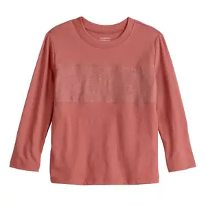 Детская футболка с длинным рукавом для мальчиков Essential Blocked Jumping Beans, цвет dusty red