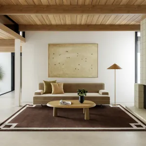 Коврик из шерсти с градиентным узором Grace nuLOOM, 91x152 см, коричневый