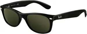 Солнцезащитные очки Ray-Ban RB2132 New Wayfarer, Shiny Black Frame Solid Black G15 Lens