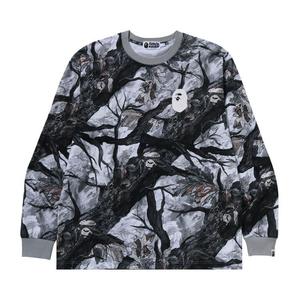 Футболка BAPE Tree Edge Camo Relaxed Fit Long-Sleeve Tee, White