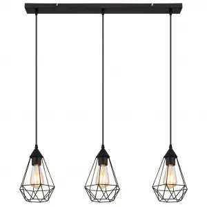Подвесной светильник ZACHARY E27 1 шт. Подвесной/люстра/для столовой/гостиной/стола для обеда Globo Lighting, черный