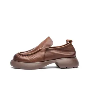 Туфли женские повседневные Women's Casual Shoes Women's Low-Top Chint, цвет Light Brown