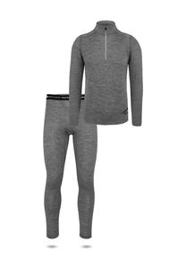 Мужская рубашка и трусы с длинными рукавами из мериноса Канберра/Сидней normani, серый