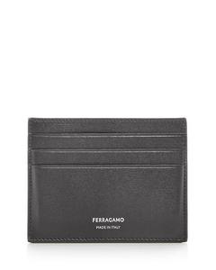 Кожаный футляр для карт Ferragamo, цвет Black