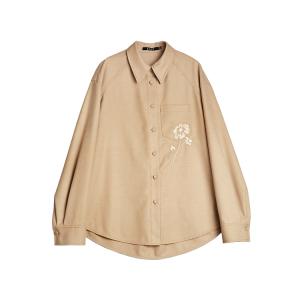 ELLE Рубашка женская Beige Coffee Lapel