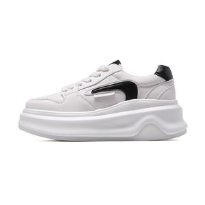 KEJIANNI Женские противоскользящие износостойкие низкие скейтерские кеды White Black, цвет White Black