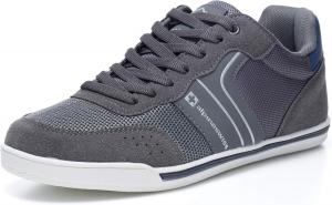 Мужские повседневные кроссовки Alpine Swiss Liam, Модные кроссовки с замшевой отделкой, Низкие стильные теннисные кроссовки на шнуровке, серый