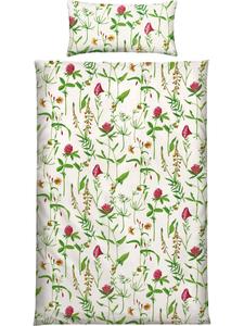 Erwin Müller Односпальное трикотажное постельное белье красного и зеленого цвета
