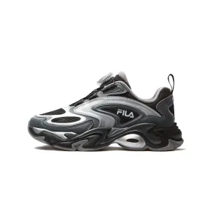 FILA KIDS Heritage FHT Synthetic Leather, Textile Cushioning Breathable детские кроссовки для бега Black/Space Silver Kids'