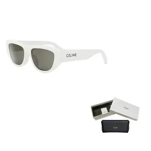 CELINE Солнцезащитные очки в форме кошачьего глаза, White
