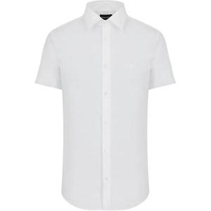 Футболка с короткими рукавами из эластичной смесовой нейлоновой ткани EMPORIO ARMANI, белая