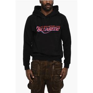 Хлопковая толстовка с капюшоном и логотипом Dsquared2, Black