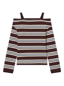 Топ в полоску с открытыми плечами B+Ab, синий