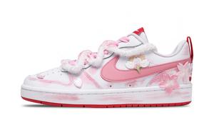 Кроссовки для скейтбординга Court Borough 2 с противоскользящей подошвой и амортизацией для детей и подростков Nike, розовый