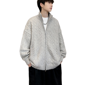 Трикотажная водолазка Unisex Stand Collar Moderate X1617, royal синий knitted fabric top