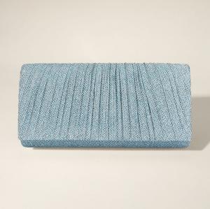 Складчатая блестящая вечерняя сумочка-клатч через плечо FASHNZFAB