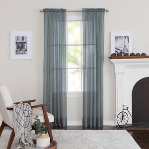 Шторы Miller Preston Rod Pocket, 1-панельная оконная занавеска Miller Curtains, цвет Light Blue
