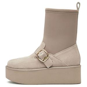 Женские ботинки на 5-сантиметровом каблуке Staccato, Dry Wood серый(Fleece-Lined)