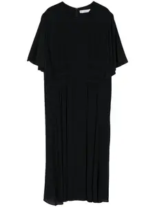 Шелковое платье со сборками CHLOÉ, синий