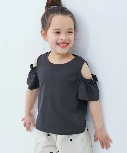 Футболка с рюшами. Весна/Лето 2016 Devirock, цвет 020-Off Shoulder-Black