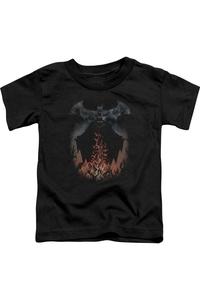 Футболка с коротким рукавом Batman "Дым и огонь" для малышей Gildan, черный