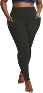 Плюс сайз утепленные леггинсы для женщин с карманами