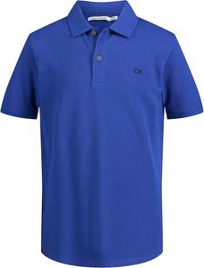 Поло Calvin Klein для мальчиков с коротким рукавом из микропике, застежка на пуговицы, мягкое и удобное., Classic Surf The Web