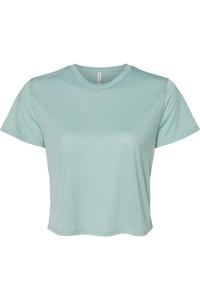 Женская струящаяся укороченная футболка BELLA + CANVAS, цвет dusty blue