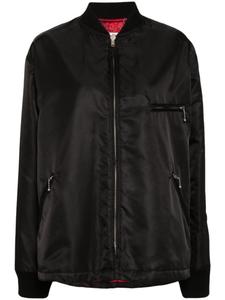 MM6 Maison Margiela фирменная куртка-бомбер с логотипом, вышитым одной строчкой, черный