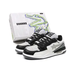 Dnnnnx Днннн нескользящие водонепроницаемые дышащие низкие скейтерские кроссовки на платформе унисекс черно-белые, цвет Black White