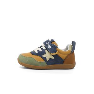 Нескользящие износостойкие низкие повседневные кроссовки для детей Jeep, синий/мокко