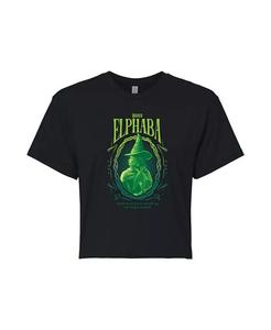 Футболка Juniors Trendy Wicked Elphaba Graphic Cropped Hybrid Apparel, черный