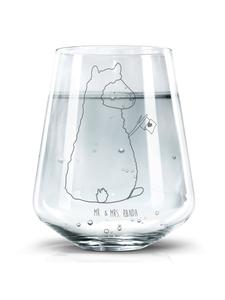Стакан для питья с флагом альпаки, прозрачный, без слов Mr. & Mrs. Panda