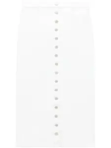 Лакированная юбка миди Multiflex Courrèges, белый