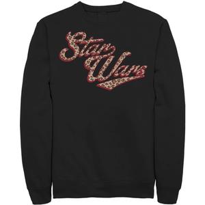 Мужской свитшот с логотипом Star Wars Cursive Cheetah Licensed Character, черный