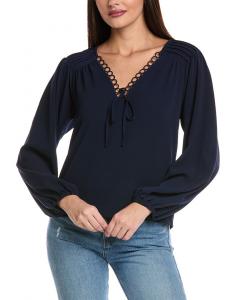 Блузка с защипами CeCe, синий