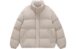 Пуховик унисекс GUESS, кремово-серый