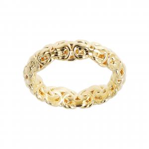 Autentica - полированное византийское кольцо-лента Autentica, желтый