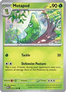 Карточная игра Metapod 11 - SV Scarlet and Violet 151 Reverse Holofoil