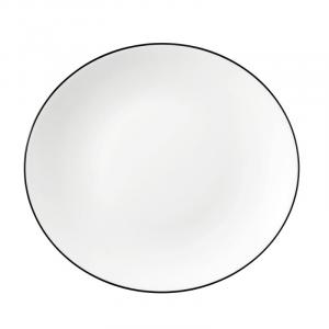 Тарелка обеденная Modern Life Black Line овальная 25 см Seltmann Weiden, белый черный