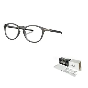 Oakley Унисекс очки в круглой оправе из углеродного волокна дымчато-серого цвета, Smoke Gray