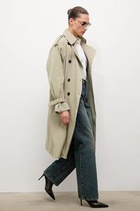 Хлопковый тренч Answear.Lab, бирюзовый