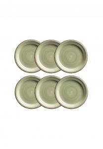 Набор десертных керамических тарелок MäSer Lumaca, оливковый