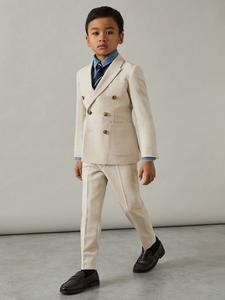 Детские брюки Belmont из шерстяной смеси Reiss, Stone