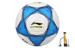 LINING Размер 4 футбольный мяч TPU бесшовный термосклеивание Unisex синий белый