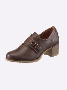 Туфли-лодочки с высоким передом коричневого цвета Heine